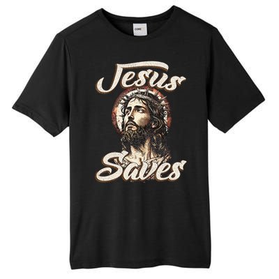 Jesus Saves Christian faith Religious God Believer Tall Fusion ChromaSoft Performance T-Shirt