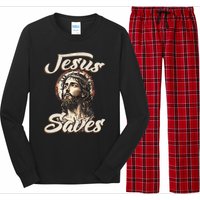 Jesus Saves Christian faith Religious God Believer Long Sleeve Pajama Set