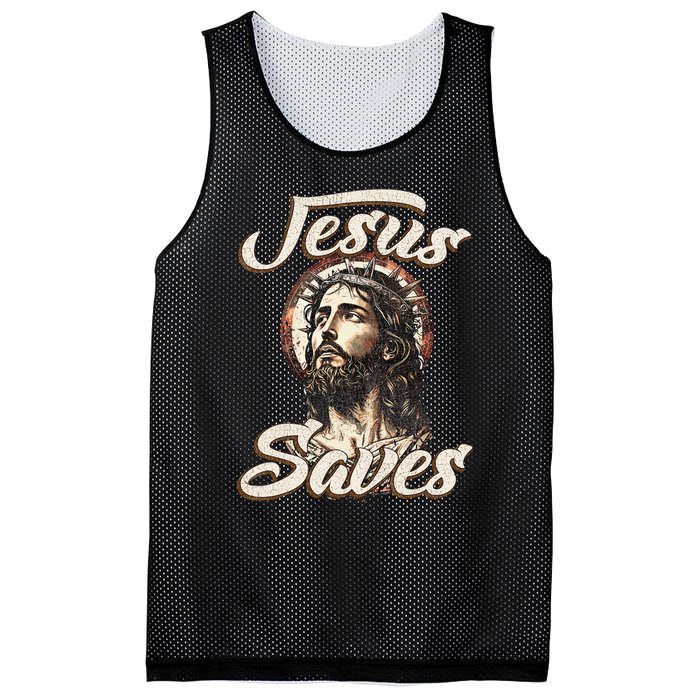 Jesus Saves Christian faith Religious God Believer Mesh Reversible Basketball Jersey Tank