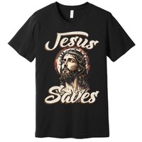 Jesus Saves Christian faith Religious God Believer Premium T-Shirt