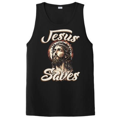 Jesus Saves Christian faith Religious God Believer PosiCharge Competitor Tank