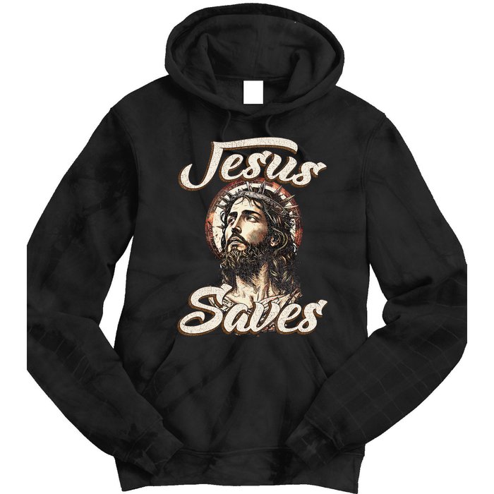 Jesus Saves Christian faith Religious God Believer Tie Dye Hoodie