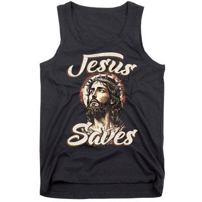 Jesus Saves Christian faith Religious God Believer Tank Top