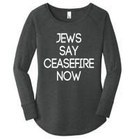 Jews Say Cease Fire Now Women's Perfect Tri Tunic Long Sleeve Shirt