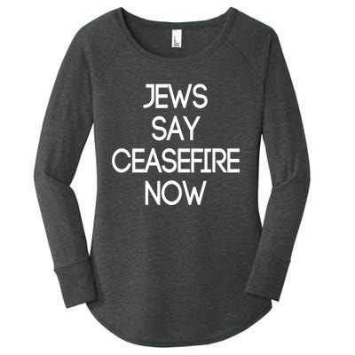 Jews Say Cease Fire Now Women's Perfect Tri Tunic Long Sleeve Shirt