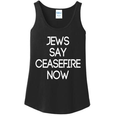 Jews Say Cease Fire Now Ladies Essential Tank