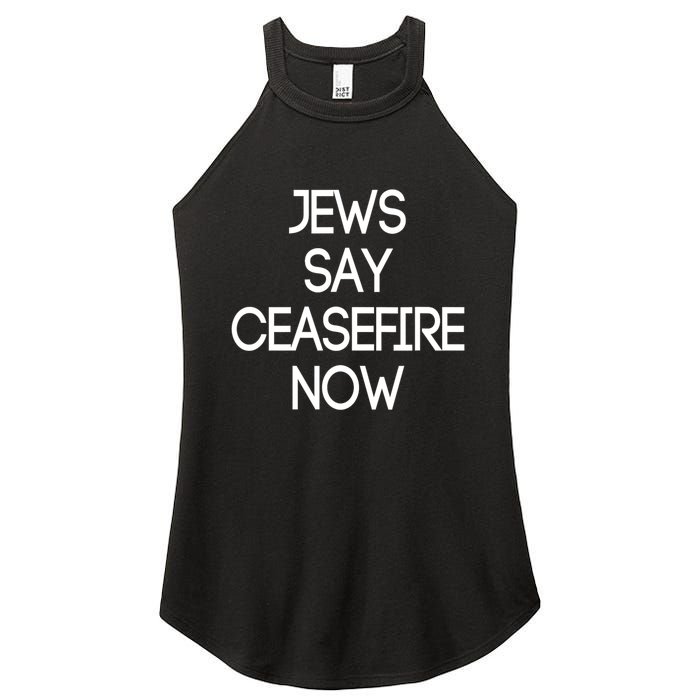 Jews Say Cease Fire Now Women's Perfect Tri Rocker Tank