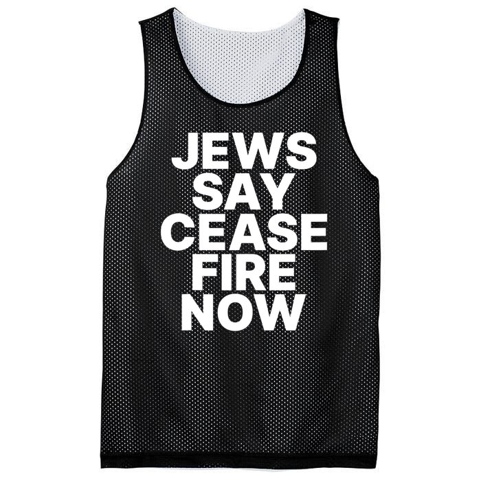 Jews Say Cease Fire Now Mesh Reversible Basketball Jersey Tank