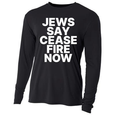 Jews Say Cease Fire Now Cooling Performance Long Sleeve Crew