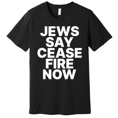 Jews Say Cease Fire Now Premium T-Shirt