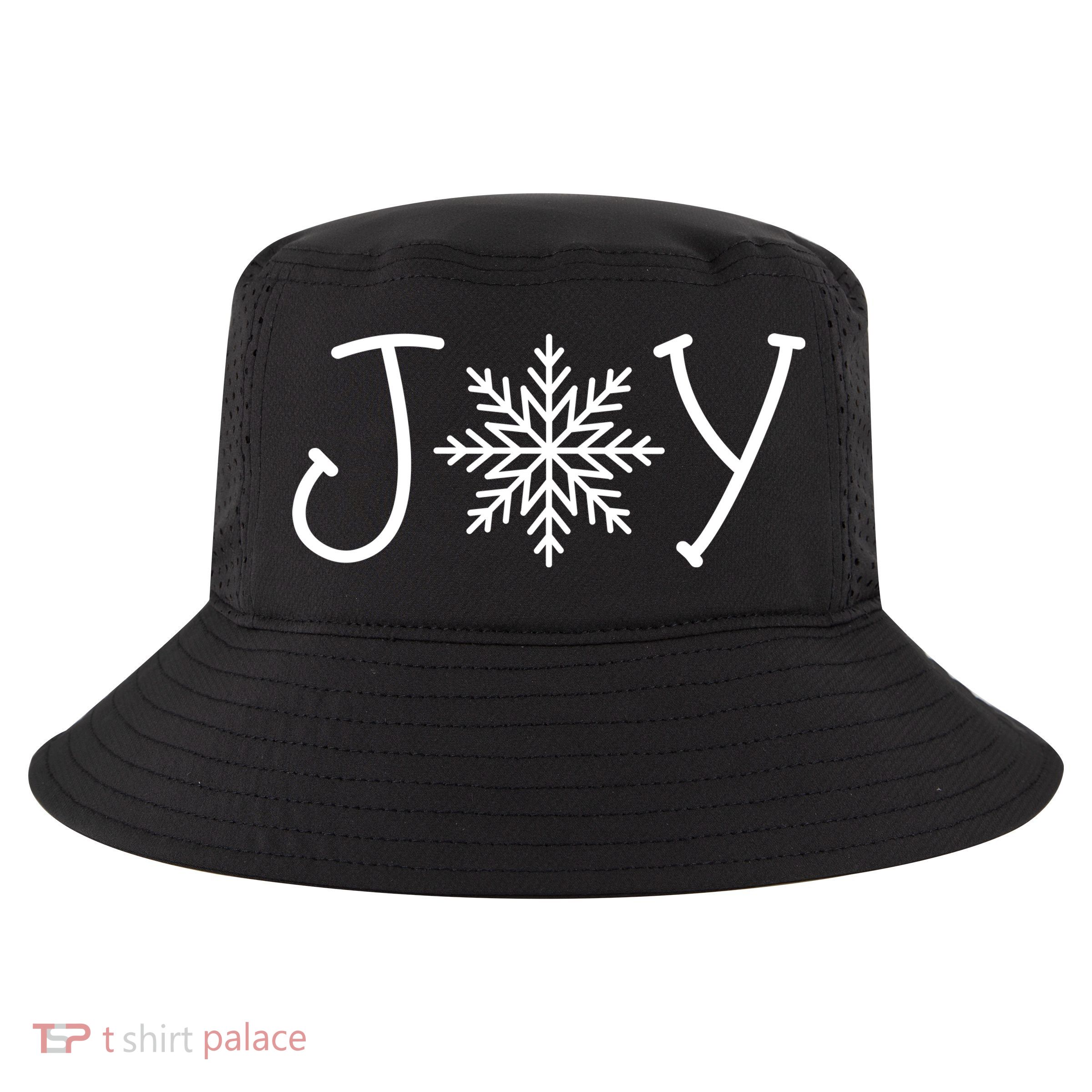 Joy Snowflake Christmas Cool Comfort Performance Bucket Hat