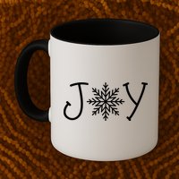 Joy Snowflake Christmas Mug