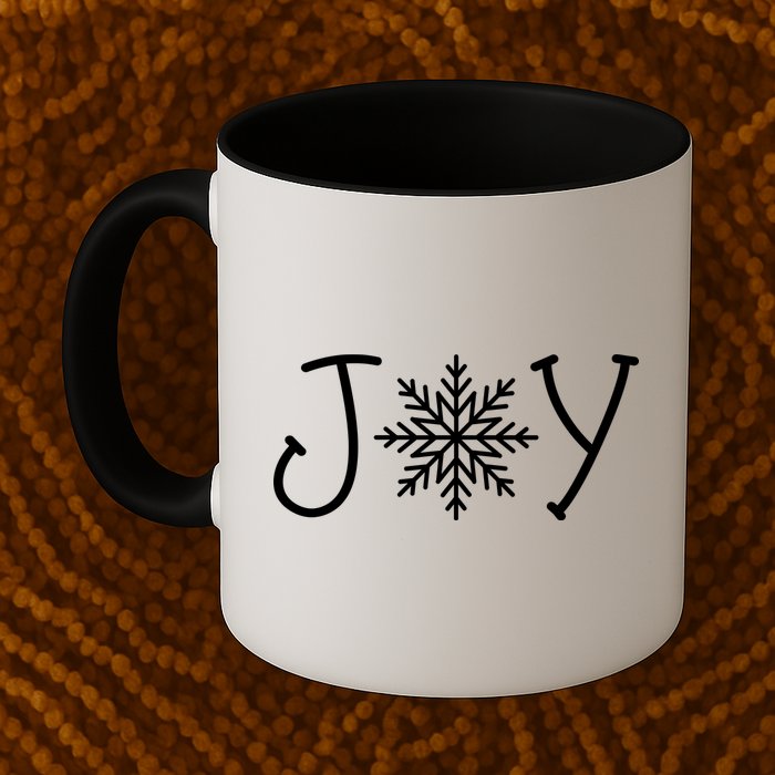 Joy Snowflake Christmas Mug
