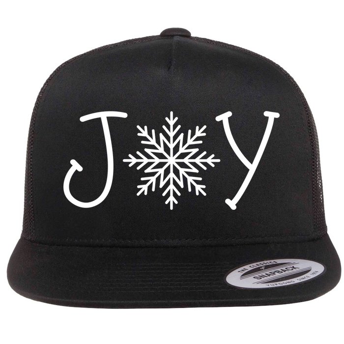 Joy Snowflake Christmas Flatbill Hat