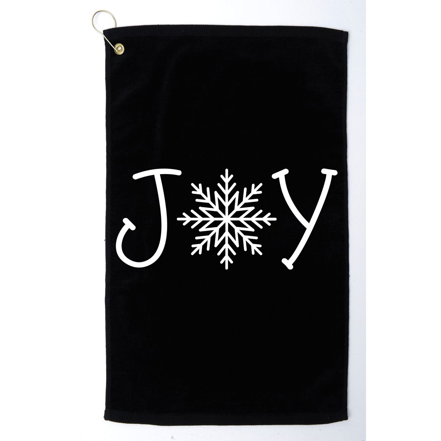 Joy Snowflake Christmas Golf Towel
