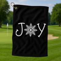 Joy Snowflake Christmas Golf Towel