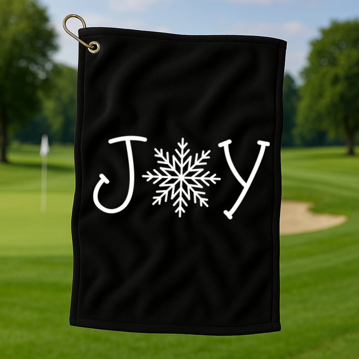 Joy Snowflake Christmas Golf Towel