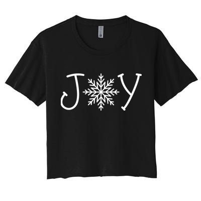 Joy Snowflake Christmas Crop Top