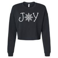 Joy Snowflake Christmas Cropped Pullover Crew