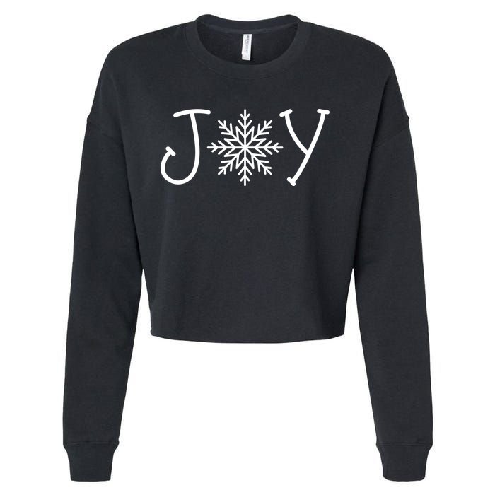 Joy Snowflake Christmas Cropped Pullover Crew