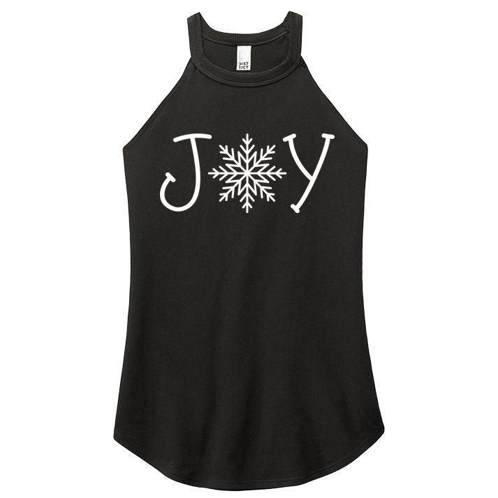 Joy Snowflake Christmas Women's Perfect Tri Rocker Tank