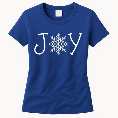 Joy Snowflake Christmas Womens T-Shirt