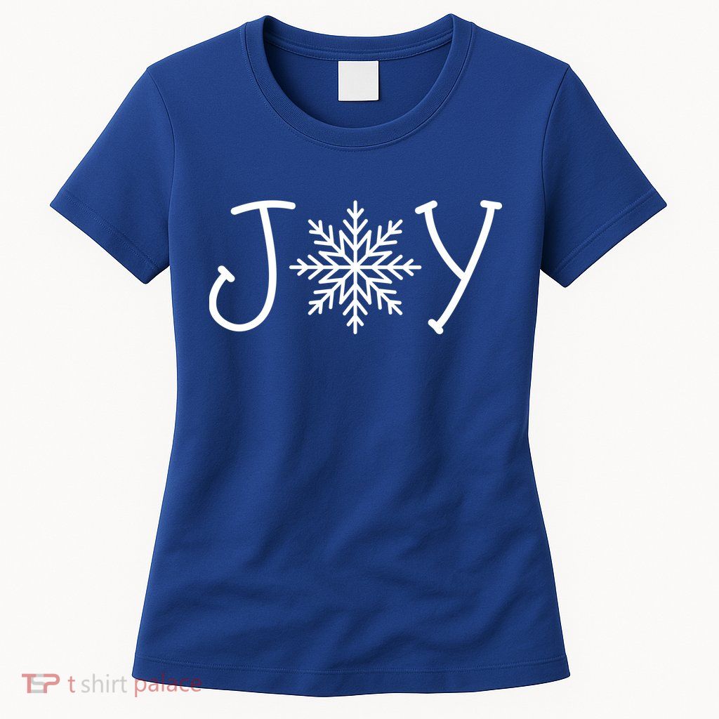 Joy Snowflake Christmas Womens T-Shirt