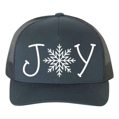 Joy Snowflake Christmas Yupoong Adult 5-Panel Trucker Hat