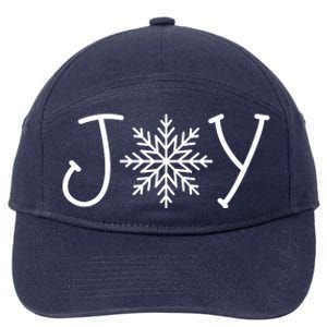 Joy Snowflake Christmas 7-Panel Snapback Hat