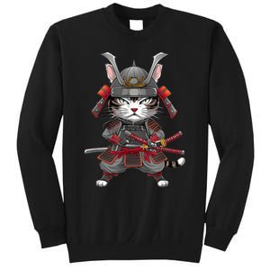 Japanese Samurai Cat Funny Parody Japanese Anime Sweatshirt