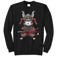 Japanese Samurai Cat Funny Parody Japanese Anime Sweatshirt