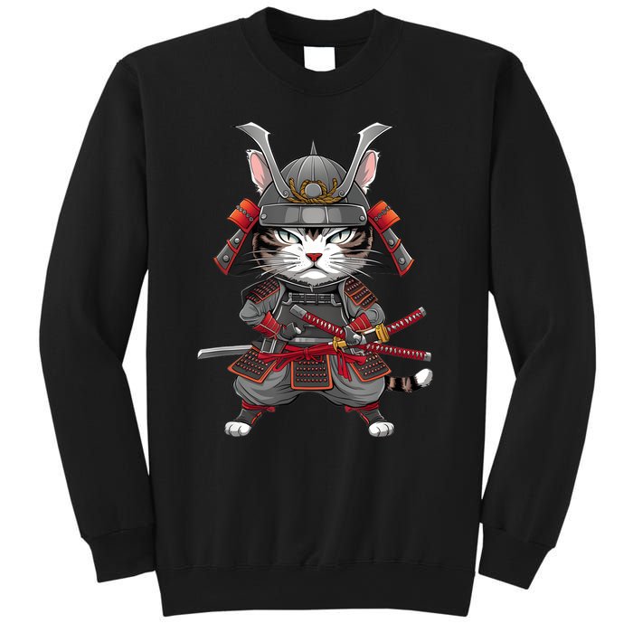 Japanese Samurai Cat Funny Parody Japanese Anime Sweatshirt