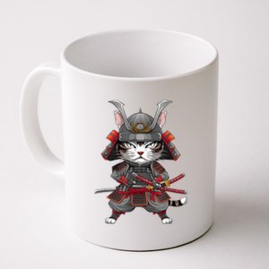 Japanese Samurai Cat Funny Parody Japanese Anime Coffee Mug