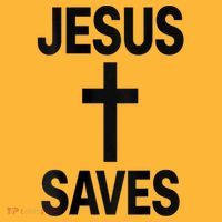 Jesus Saves Christian - Front And Back Design  Pom Pom 12in Knit Beanie