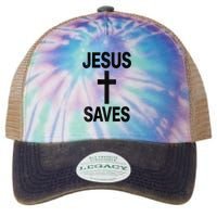 Jesus Saves Christian - Front And Back Design  Legacy Tie Dye Trucker Hat