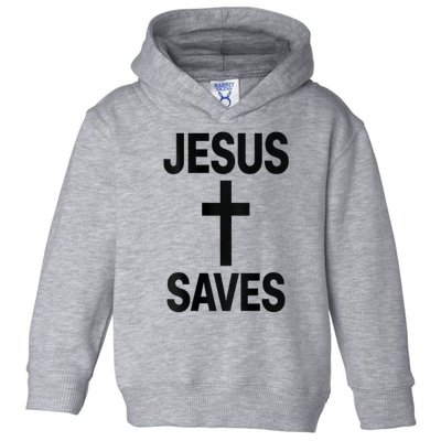Jesus Saves Christian - Front And Back Design  Toddler Hoodie