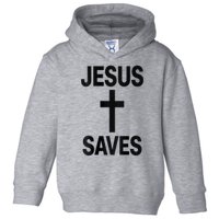 Jesus Saves Christian - Front And Back Design  Toddler Hoodie