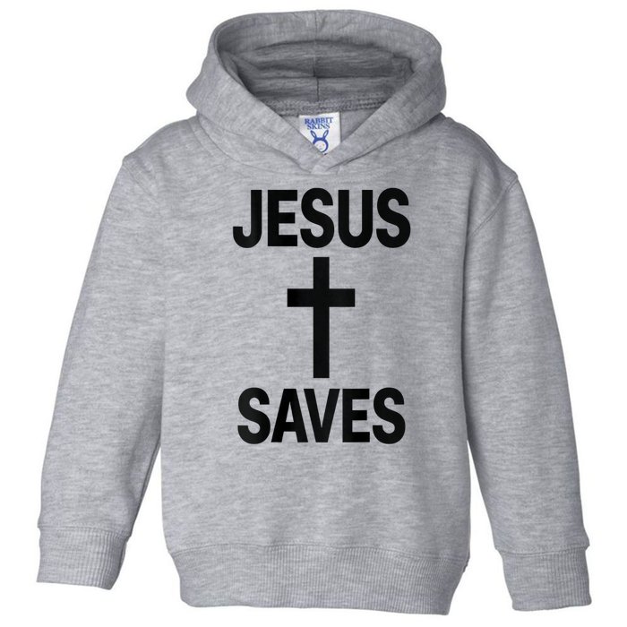 Jesus Saves Christian - Front And Back Design  Toddler Hoodie