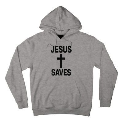 Jesus Saves Christian - Front And Back Design  Tall Hoodie