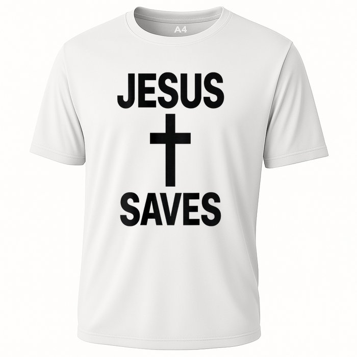 Jesus Saves Christian - Front And Back Design  Performance Shirt