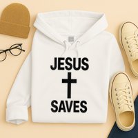 Jesus Saves Christian - Front And Back Design  Hoodie