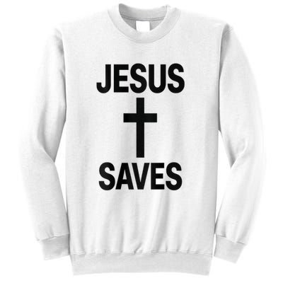 Jesus Saves Christian - Front And Back Design  Sweatshirt