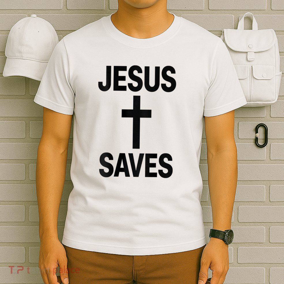 Jesus Saves Christian - Front And Back Design  T-Shirt
