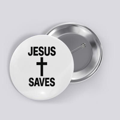 Jesus Saves Christian - Front And Back Design  Button