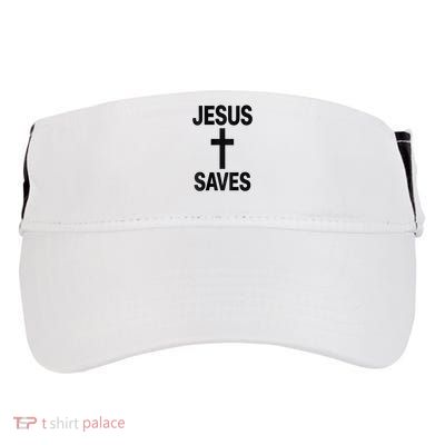 Jesus Saves Christian - Front And Back Design  Adult Drive Performance Visor