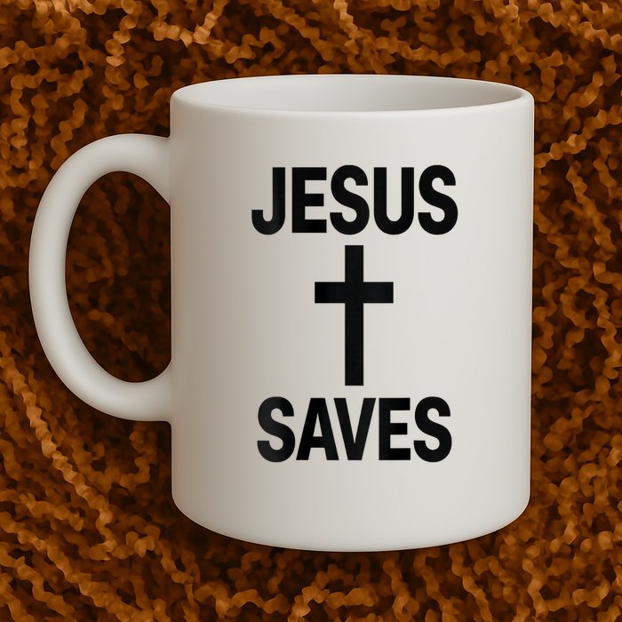 Jesus Saves Christian - Front And Back Design  Mug