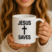 Jesus Saves Christian - Front And Back Design  Mug