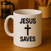 Jesus Saves Christian - Front And Back Design  Mug