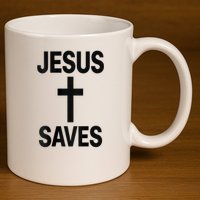 Jesus Saves Christian - Front And Back Design  11oz C Handle Ceramic Mug
