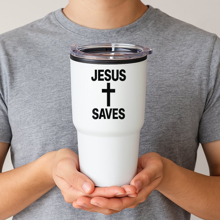 Jesus Saves Christian - Front And Back Design  Tumbler